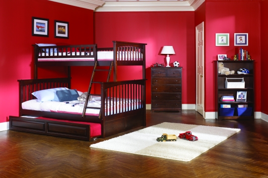 red kids bedroom